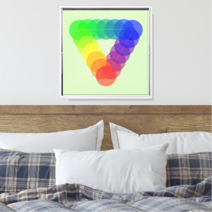 Prism Pyramid Green Canvas Print Wall Art