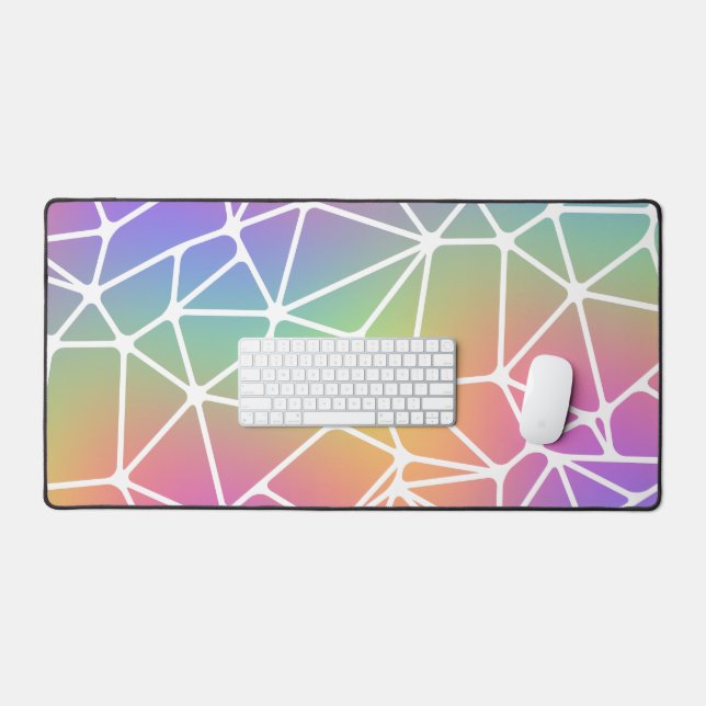 prism synapse net - rainbow web : desk mat (Keyboard & Mouse)