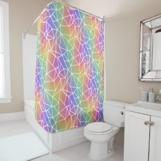 prism synapse net - rainbow web : shower curtain