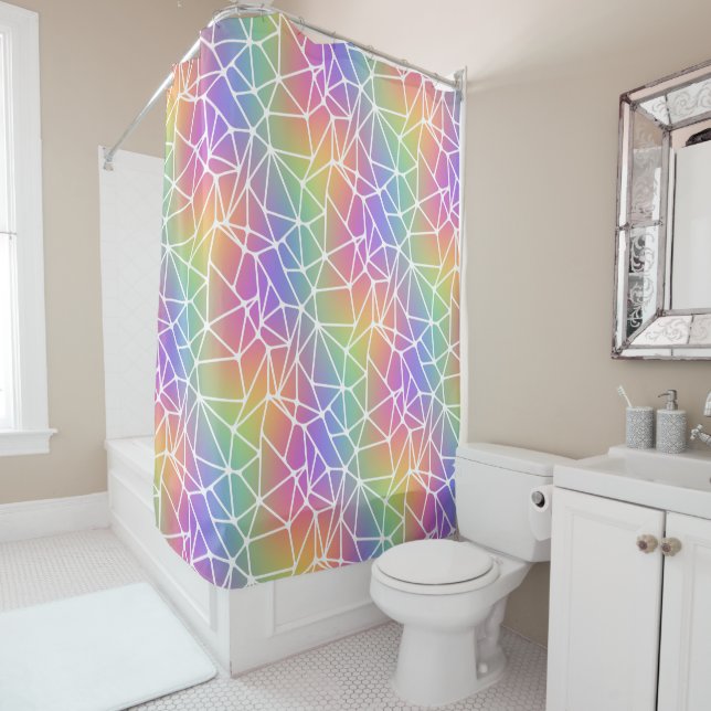 prism synapse net - rainbow web : shower curtain (In Situ)