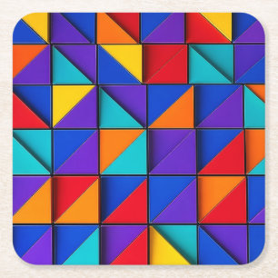 Prism Tile Square Paper Coaster