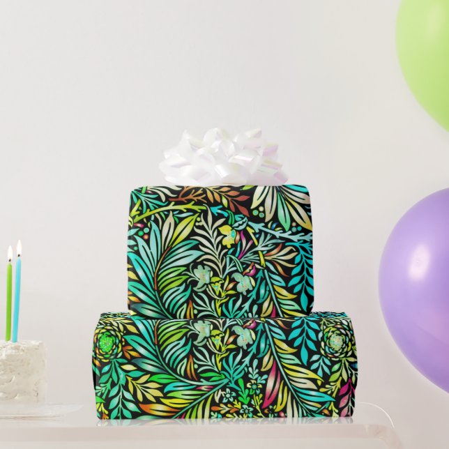 Prismatic Fern Green Wrapping Paper (Party Gifts)