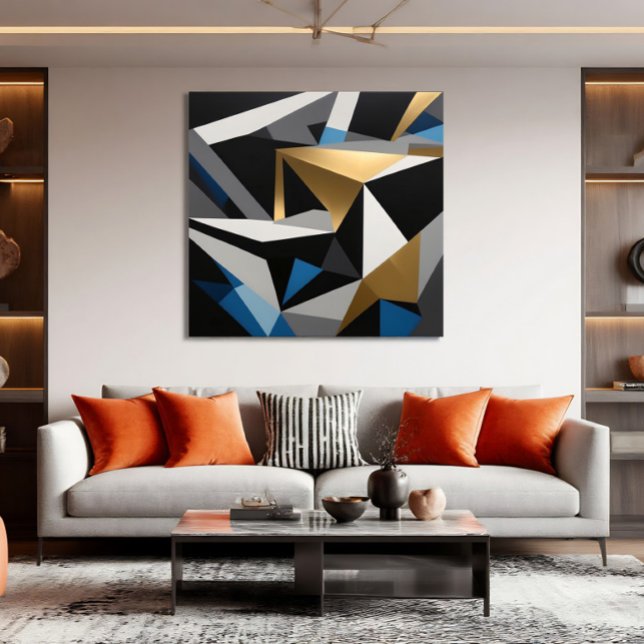 Prismatic Fragments Interconnected triangles Poster (Creator Uploaded)