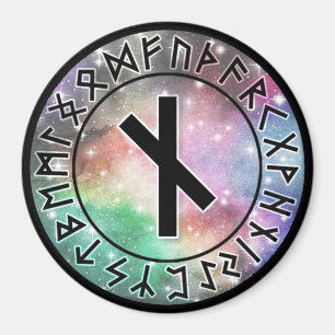Prismatic Galaxy Rune Circle [10. Nauthiz] Magnet