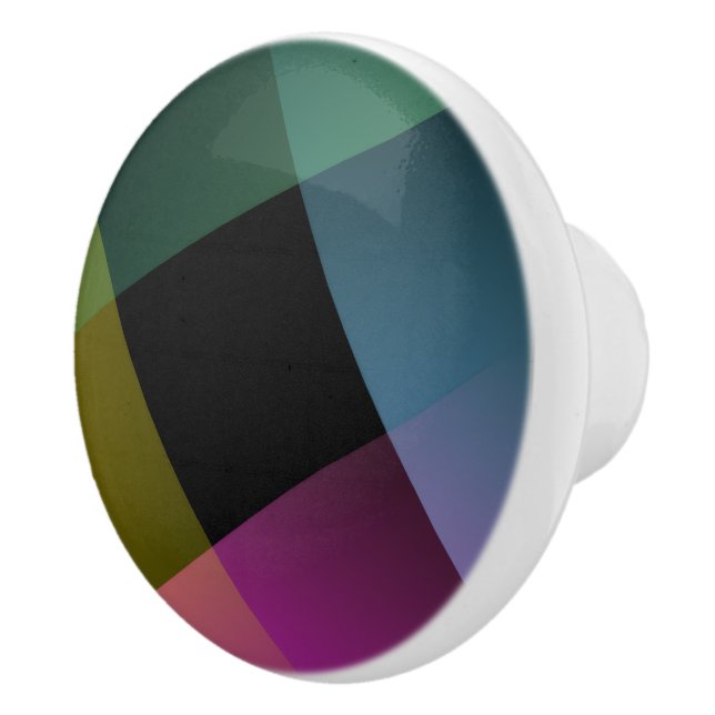 Prismatic Geometric Abstract Ceramic Knob (Right)