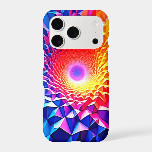 Prismatic Geometric Colour Vortex Design (Back)