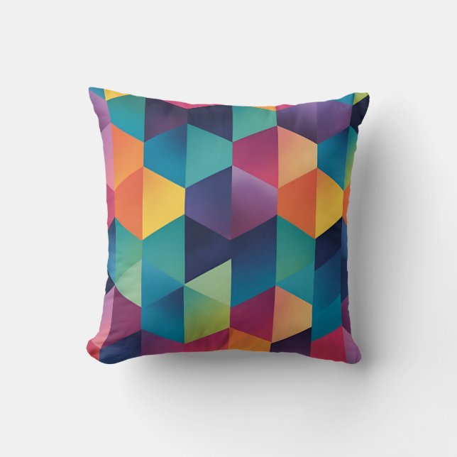 Prismatic geometric symphony cushion (Front)