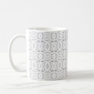 Prismatic Grey White Abstract Acrylic Art Coffee Mug