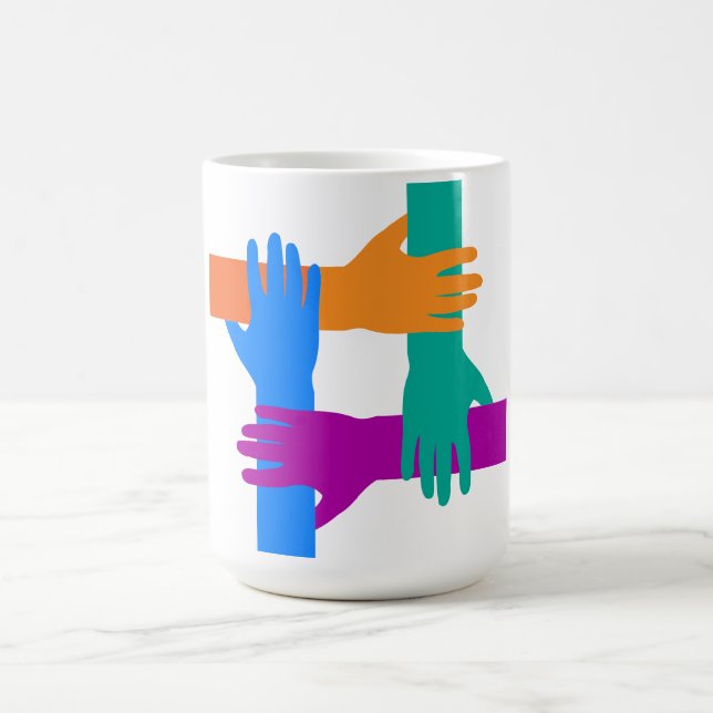 Prismatic Holding Hands Mug (Center)