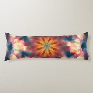 Prismatic Kaleidoscopic Psychedelic Mandala Body Cushion