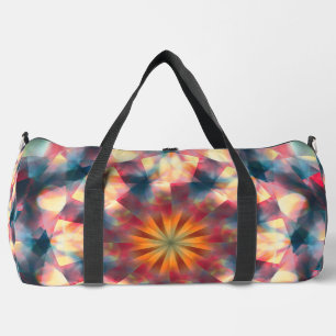 Prismatic Kaleidoscopic Psychedelic Mandala Duffle Bag