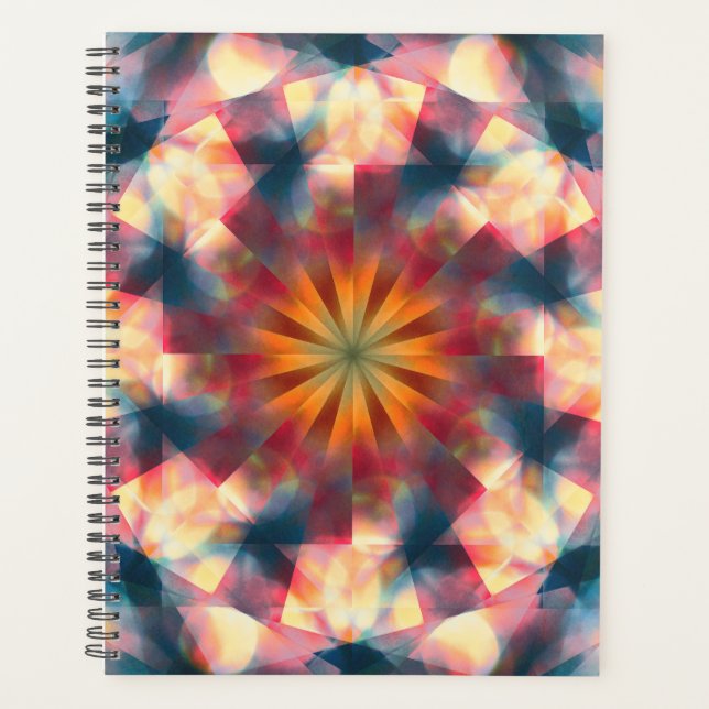 Prismatic Kaleidoscopic Psychedelic Mandala Planner (Front)