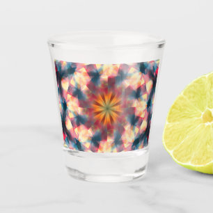 Prismatic Kaleidoscopic Psychedelic Mandala Shot Glass