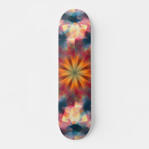 Prismatic Kaleidoscopic Psychedelic Mandala Skateboard