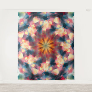 Prismatic Kaleidoscopic Psychedelic Mandala Tapestry