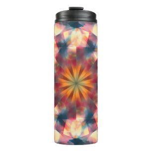 Prismatic Kaleidoscopic Psychedelic Mandala Thermal Tumbler