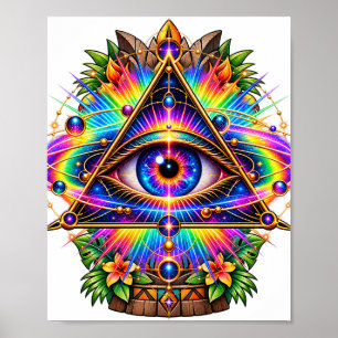 Prismatic Orbit Eye Poster