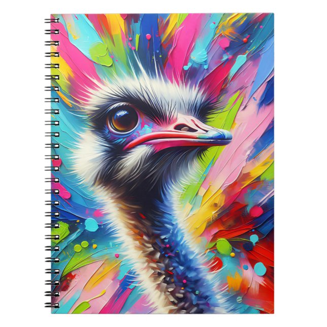 Prismatic Ostrich Featherburst Notebook (Front)