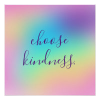 Prismatic Pastel Rainbow "Choose Kindness"