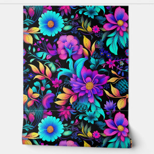 Prismatic Petalscape Botanical Wallpaper