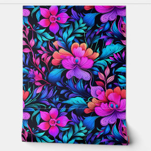 Prismatic Petalscape Botanical Wallpaper