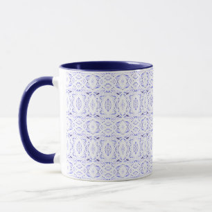 Prismatic Purple White Abstract Acrylic Art Mug
