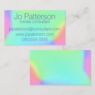 Prismatic Rainbow Gradient Business Card