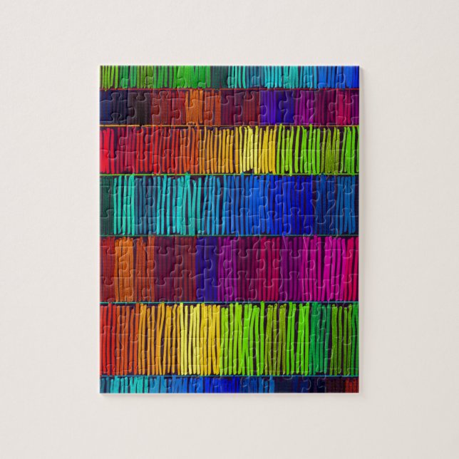 Prismatic Rainbow Reverse Jigsaw Puzzle (Vertical)
