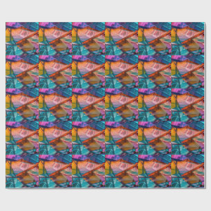 Prismatic shards wrapping paper