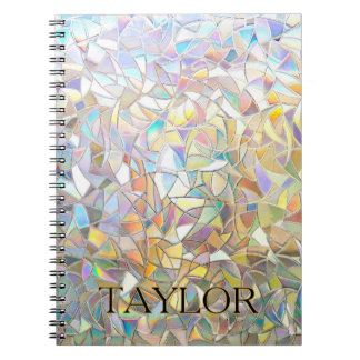 Prismatic Stained Glass Effect - Rainbow Prismatic Notebook