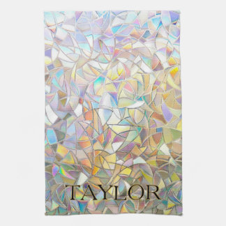 Prismatic Stained Glass Effect - Rainbow Prismatic Tea Towel