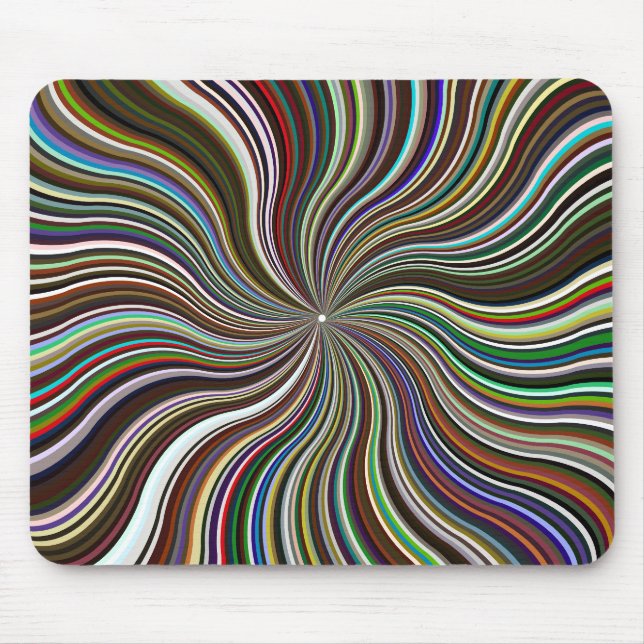 Prismatic Waves Starburst Mouse Pad (Front)