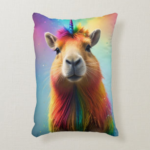 Prismhorn: The Rainbow Capybaraicorn Decorative Cushion