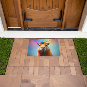 Prismhorn: The Rainbow Capybaraicorn Doormat