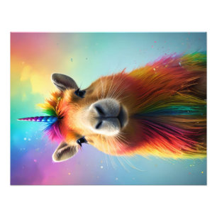 Prismhorn: The Rainbow Capybaraicorn, Photo Print