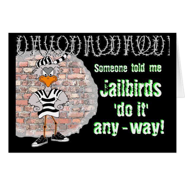Prison card: jailbird (Front Horizontal)