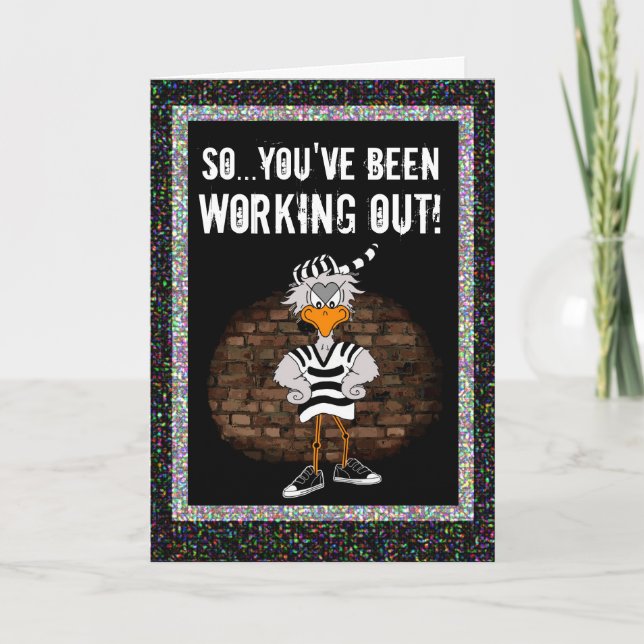 Prison card: Work out jailbird Card (Front)