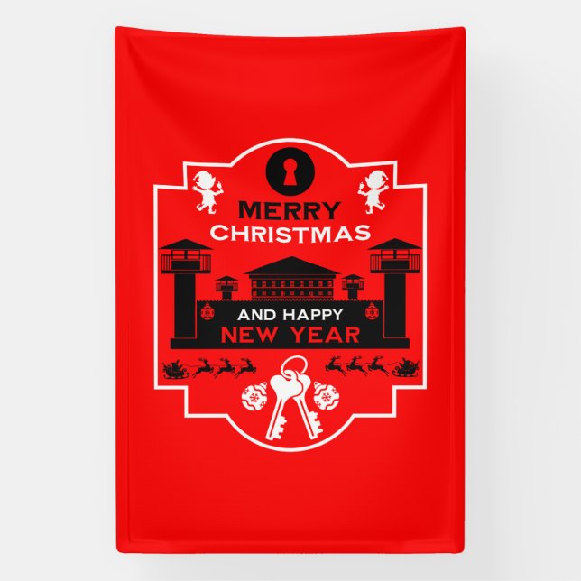 Prison Christmas Holiday Gift Banner (Vertical)
