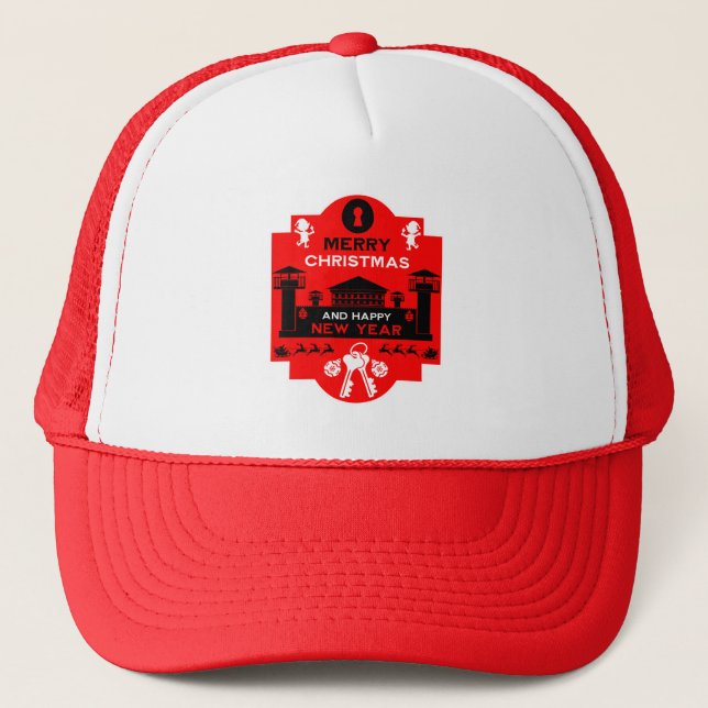 Prison Christmas Holiday Gift Trucker Hat (Front)