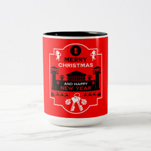 Prison Christmas Holiday Gift Two-Tone Coffee Mug