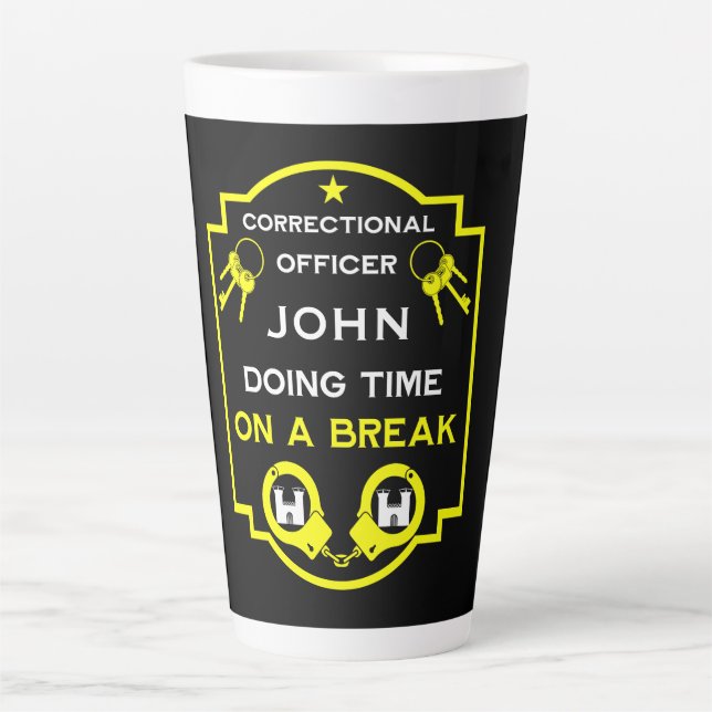 Prison Correctional Officer Latte Mug (Front)