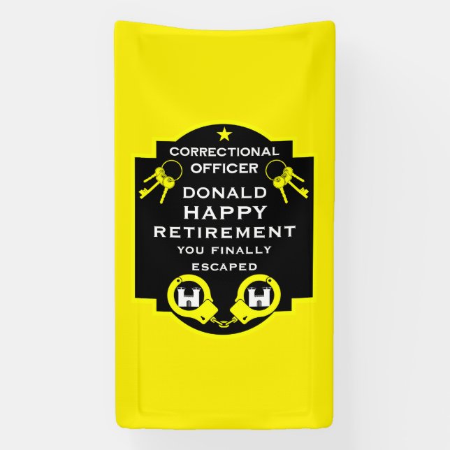 Prison Correctional Officer Retirement Banner (Vertical)