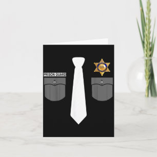 Prison Guard Police Officer Sheriff Funny Costume Card