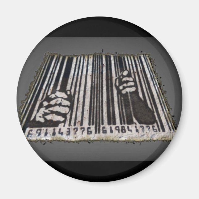 PRISON JAIL BAR CODE MAGNET (Front)
