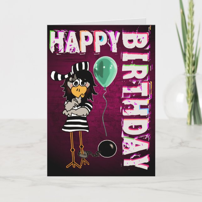 Prison Jailbird Card (Front)