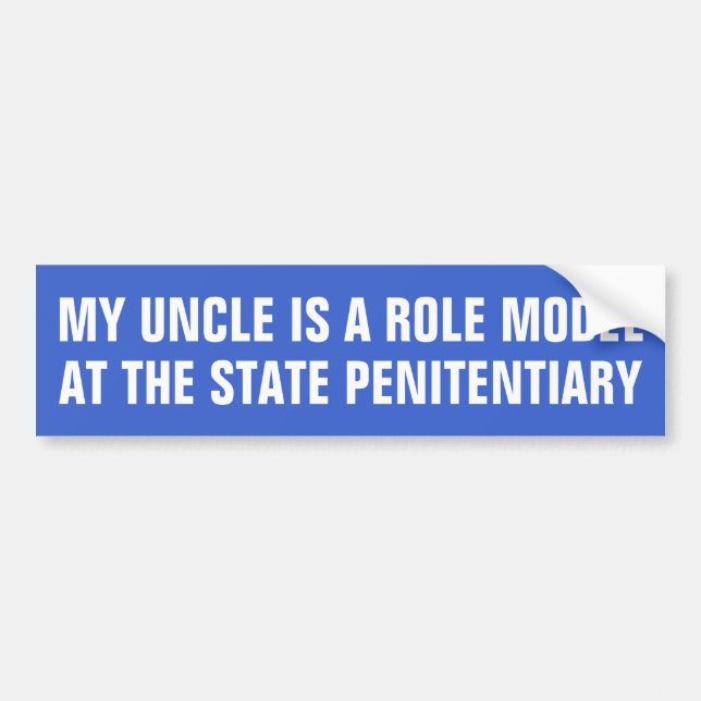 Prison Role Model custom colour bumpersticker Bumper Sticker (Front)