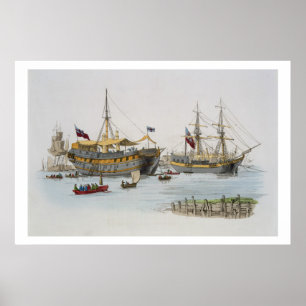 Prison Ships, from 'Costume of Great Britain', pub Poster