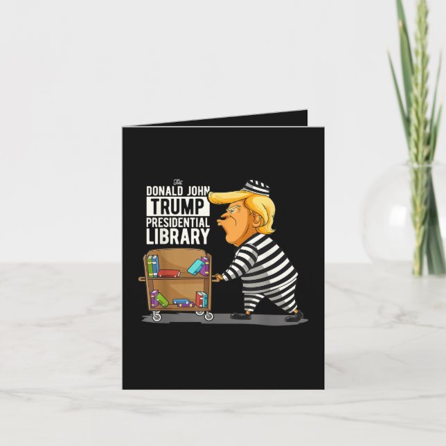 Prison Trump Presidential Library Holiday Card (Front)