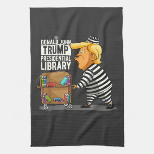 Prison Trump Presidential Library Tea Towel