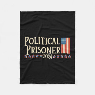 Prisoner 2024 Vote Trump November 5 American Flag Fleece Blanket